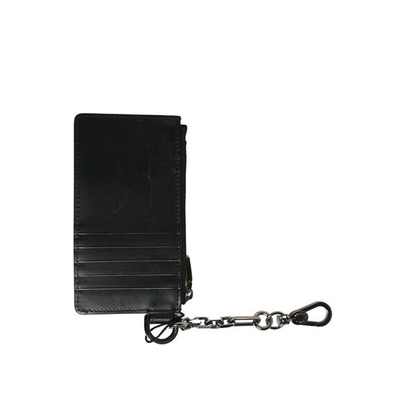 Dolce & Gabbana Black Calfskin Leather DG Logo Card Holder Women Women's Wallet - Picture 4 of 5